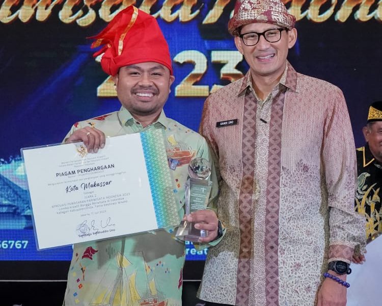 Dispar Makassar Raih Penghargaan Lomba Kreatif BBWI Kementerian Pariwisata