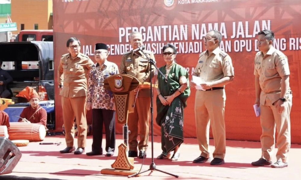 Danny Pomanto Resmikan Pergantian Nama Jalan Cendrawasih Jadi Opu Daeng Risaju