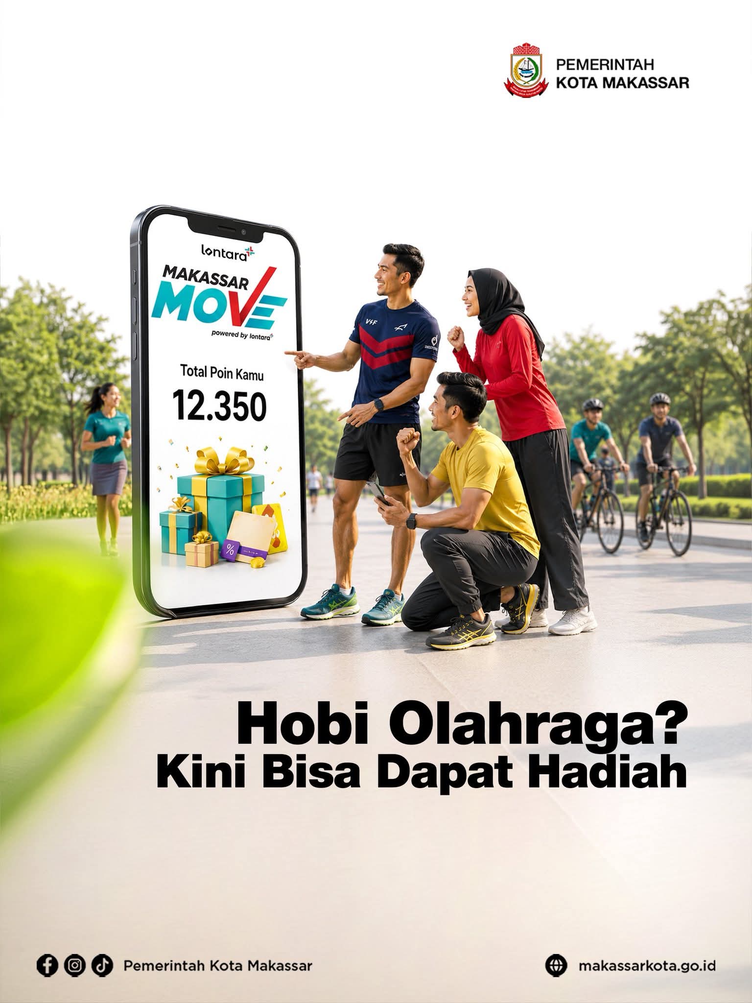 Lari, Gowes, Hingga Lapor Jalan Rusak Bisa Dapat Hadiah dari Pemkot Makassar