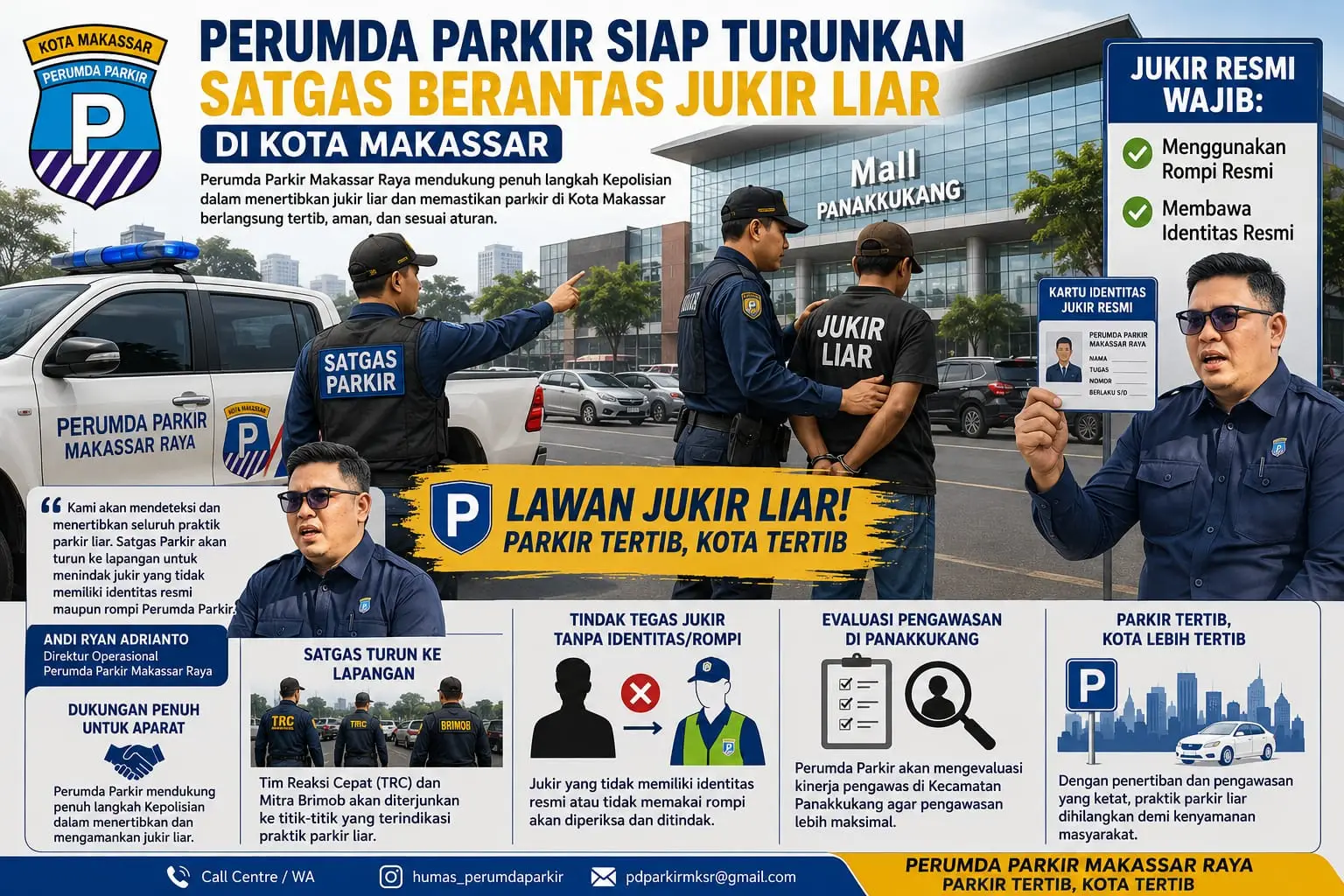 Perumda Parkir Siap Turunkan Satgas Berantas Jukir Liar di Kota Makassar